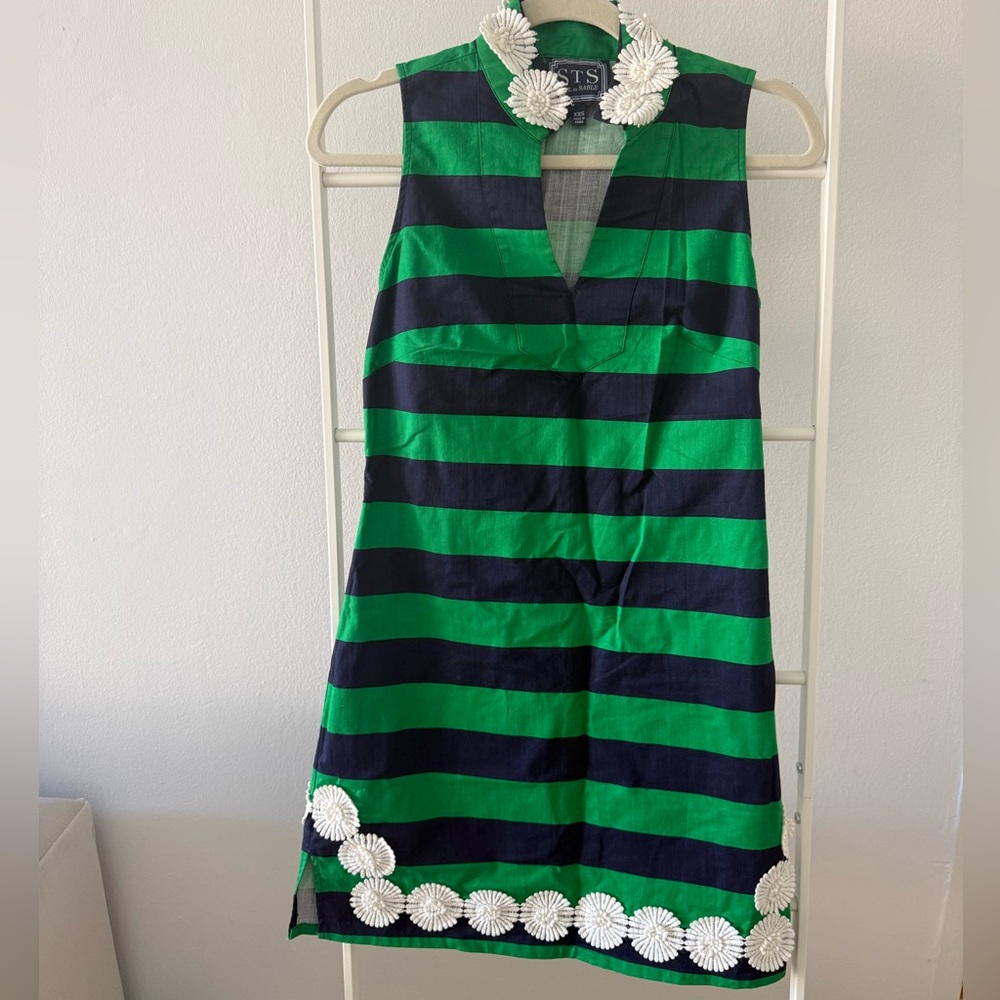 Sail to Sable Dress with Floral Trim